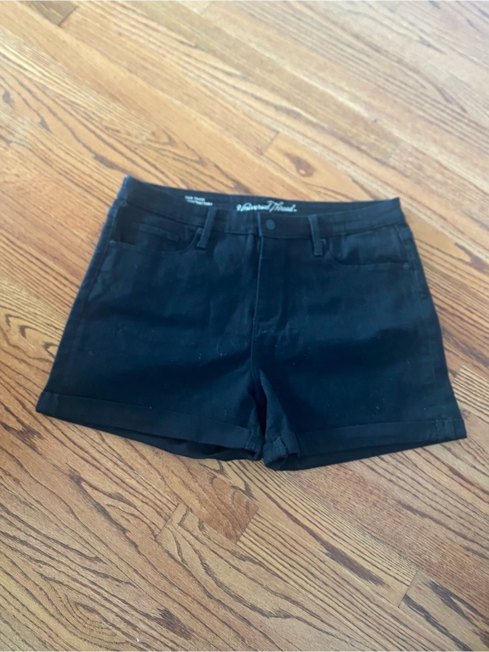 Universal Thread Black Cuffed Denim Shorts